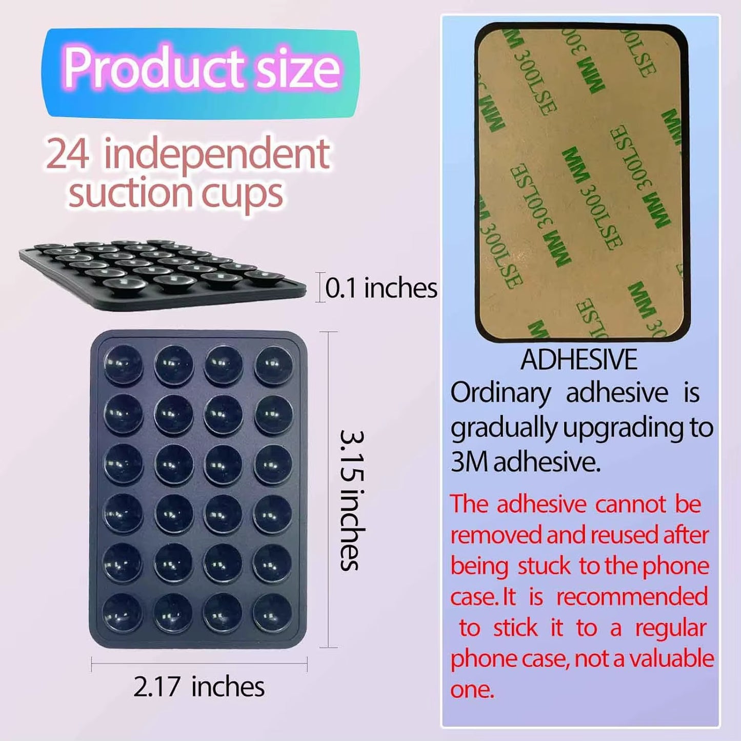Leyi High Quality Strong Solid Non Slip Adhesive Phone Silicone Sucker Cup Pat Adhesive Mount Suction Holder for Mobile Phones