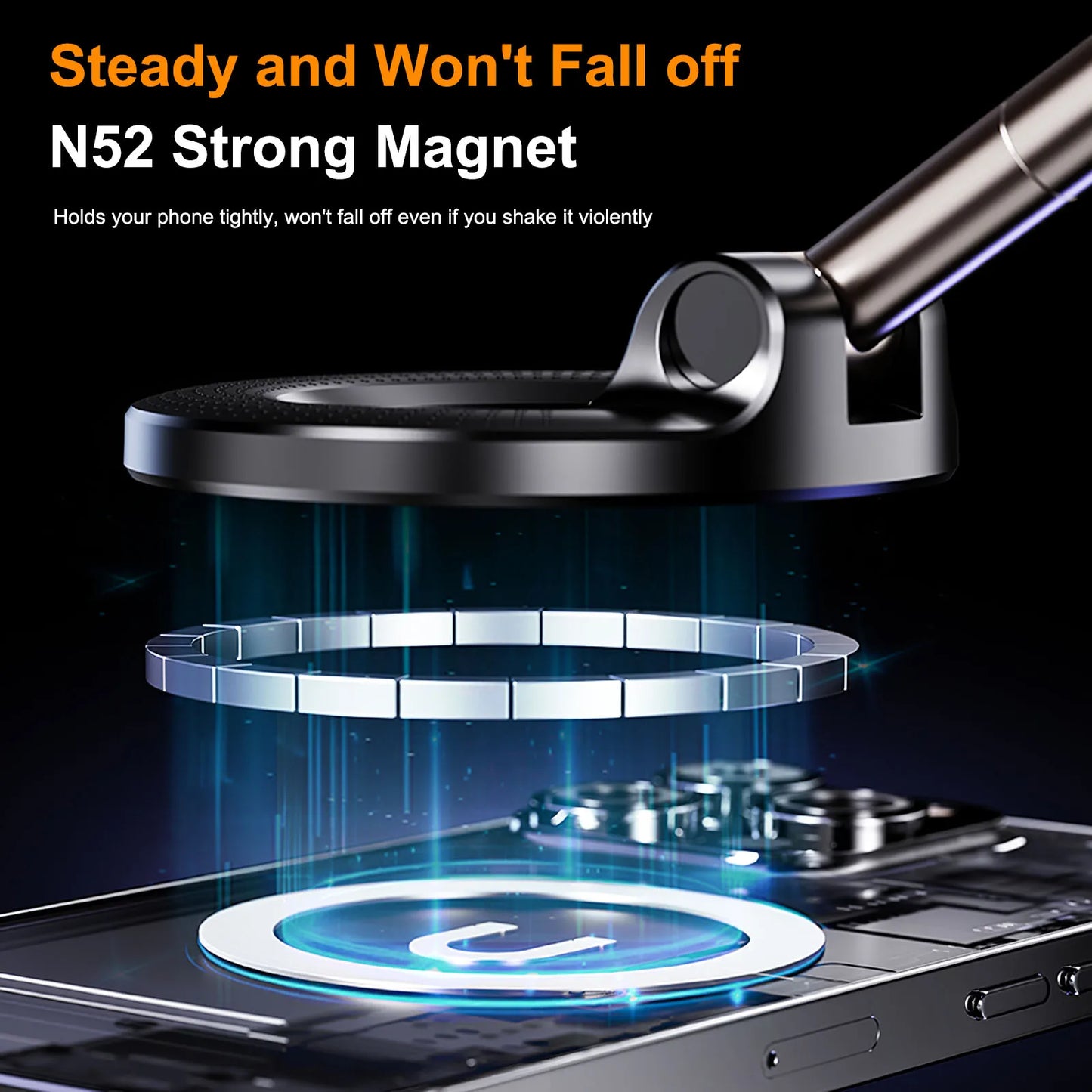 Strong Magnets Car Mobile Stand Universal 360 Rotating Car Mobile Phone Holder Magnetic Car Phone Holder