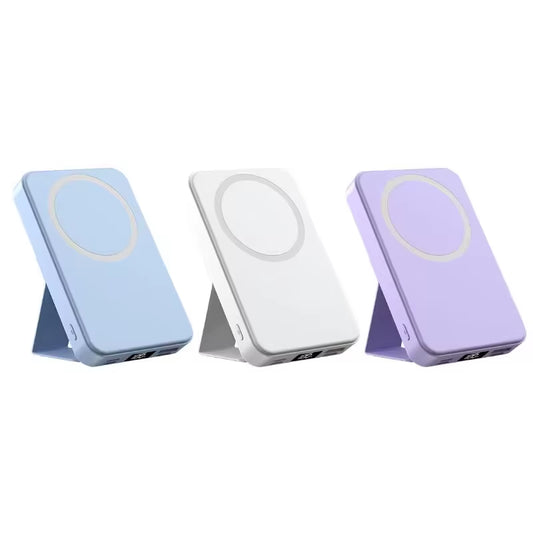 Small Wireless Magnetic Powerbank with Stand Holder Display Foldable 10000 Mah Charger 22.5W Pd Fast Charging Power Bank