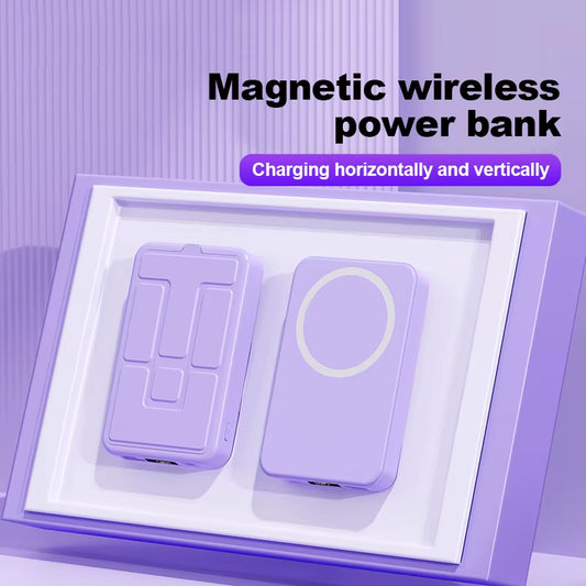 Small Wireless Magnetic Powerbank with Stand Holder Display Foldable 10000 Mah Charger 22.5W Pd Fast Charging Power Bank