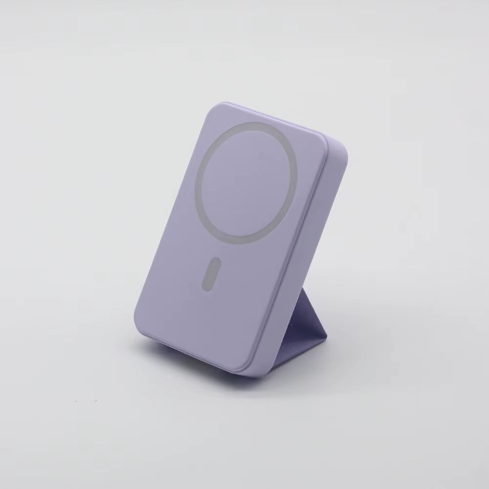 Small Wireless Magnetic Powerbank with Stand Holder Display Foldable 10000 Mah Charger 22.5W Pd Fast Charging Power Bank
